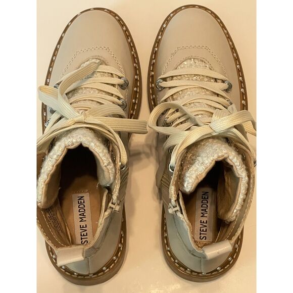 Steve Madden Women's Rainier RAIN15S1 Boots Leather Fabric Upper Size 8M - Picture 6 of 9